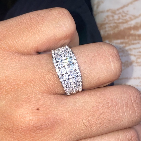 S925 unique eternity wedding band ring - Picture 9 of 15